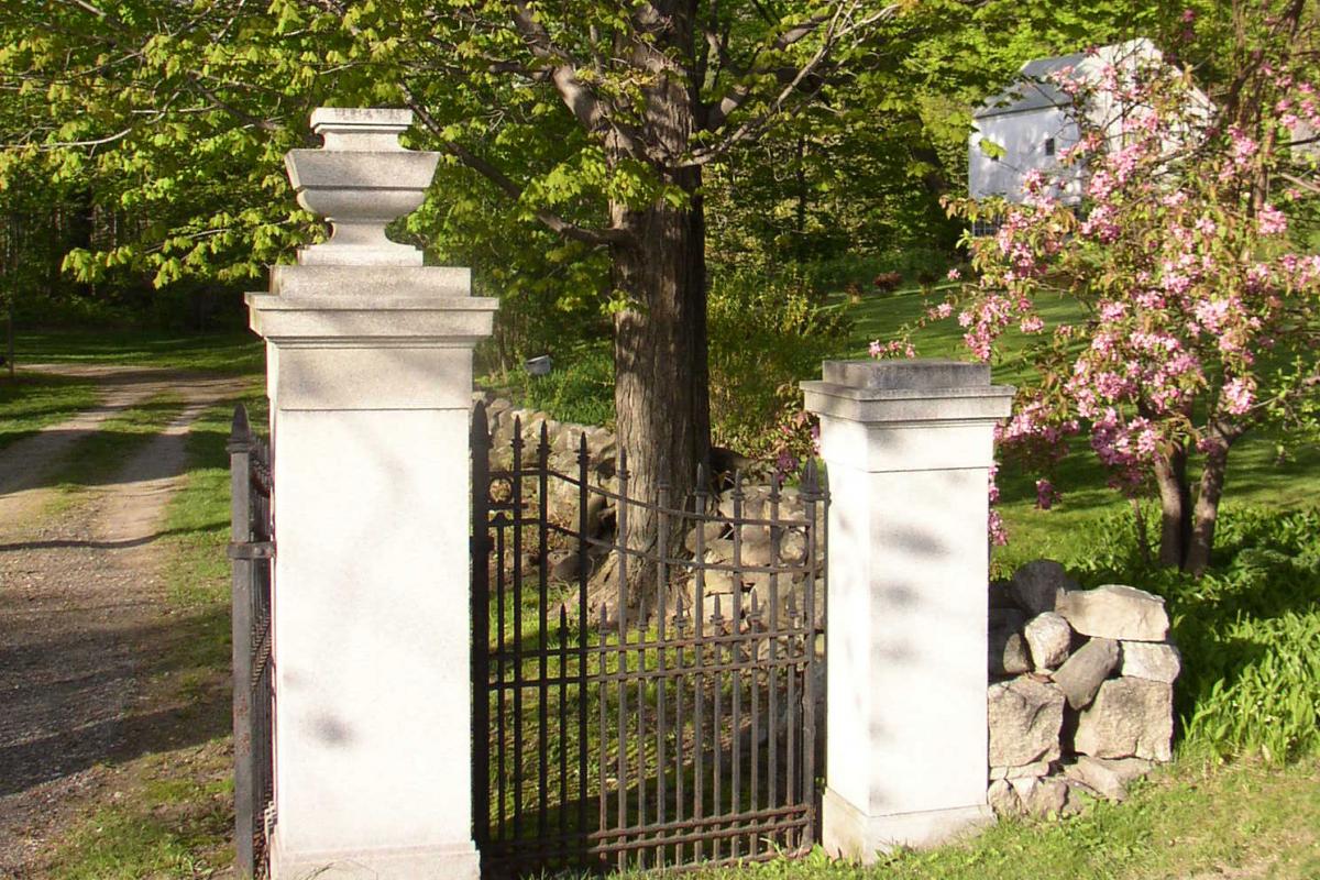 Photo of Maple St. Cemetery Gate by Karen F. Ormsbee