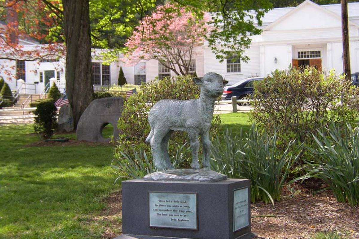 Photo of Mary's Lamb on the Town Common by Karen F. Ormsbee