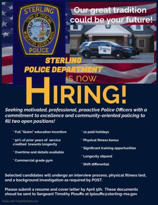 Sterling Police - Hiring
